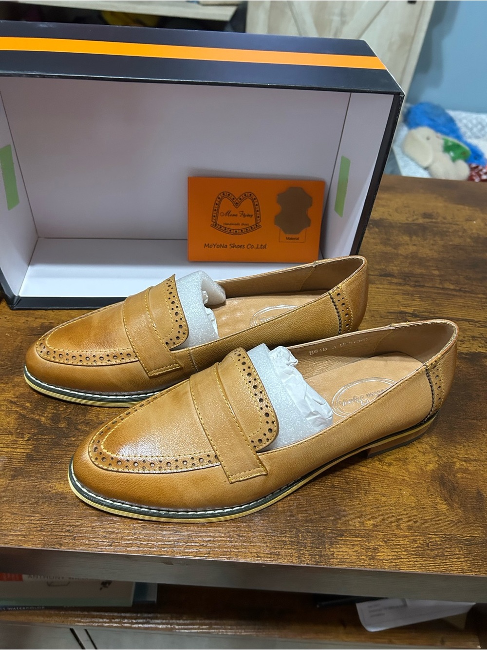 Mona Flying Women’s Sheepskin and Pig Leather Penny Loafer